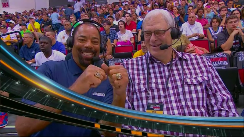 Clyde shows off his two rings with his old roommate 